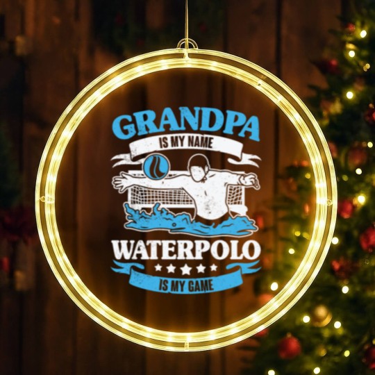 Discover Grandpa Is My Name Waterpolo Is My Game LED Christmas Window Lights