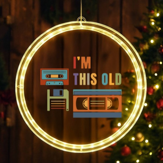 Discover Im this old - Old data storage media LED Christmas Window Lights