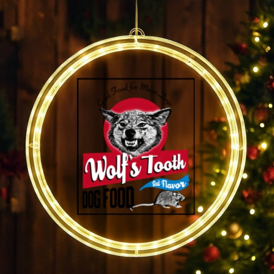 Discover Wolfs Tooth Mean Dog Food Once Upon A Time In Hollywood Men's LED Christmas Window Lights