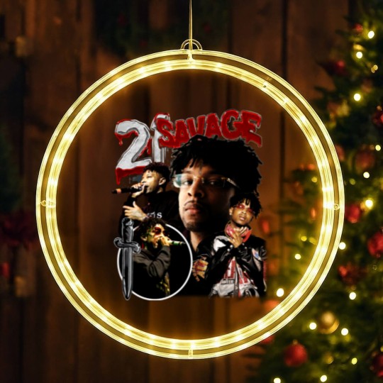 Discover Limited 21 Savage Vintage 90s LED Christmas Window Lights, Gift For Woman and Man Unisex LED Christmas Window Lights