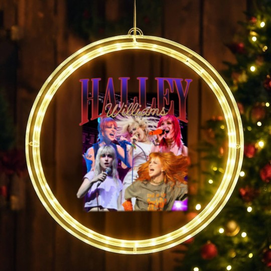 Discover Paramore Rock Band 2023 Vintage LED Christmas Window Lights, HAYLEY Williams Homage LED Christmas Window Lights