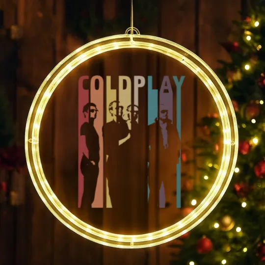 Discover Vintage Retro Coldplay LED Christmas Window Lights, Vintage Coldplay LED Christmas Window Lights, Coldplay Gift, Retro Gift LED Christmas Window Lights