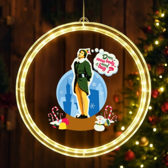 Discover Elf Does Somebody Need A Hug LED Christmas Window Lights