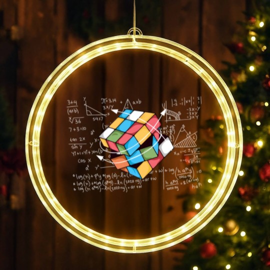 Discover Colorful Rubiks Cube LED Christmas Window Lights, Cube Game Math LED Christmas Window Lights, Rubiks Lover LED Christmas Window Lights