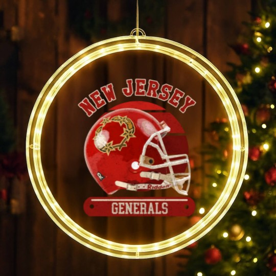 Discover New Jersey Generals Helmet - New Jersey Generals - LED Christmas Window Lights