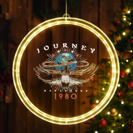 Discover Journey Departure Tour 1980 Men’s LED Christmas Window Lights, LED Christmas Window Lights For Music Fan