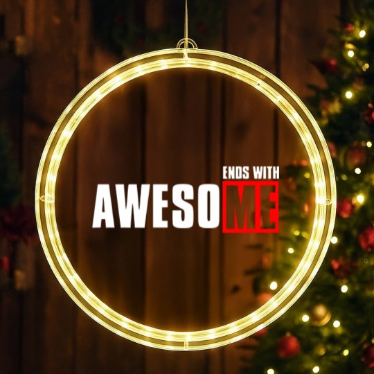 Discover Awesome ends with me funny LED Christmas Window Lights LED Christmas Window Lights