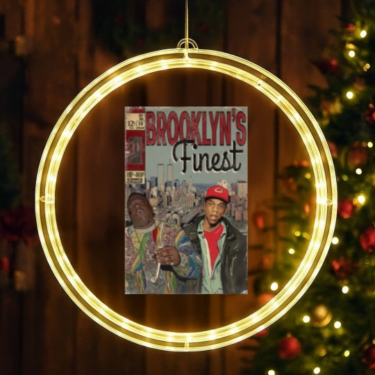 Discover Jay-z and Biggie - Brooklyns Finest Comic Book Art LED Christmas Window Lights