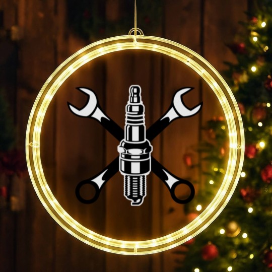 Discover Spark plug - motor - car - garage -motorcycle-race LED Christmas Window Lights