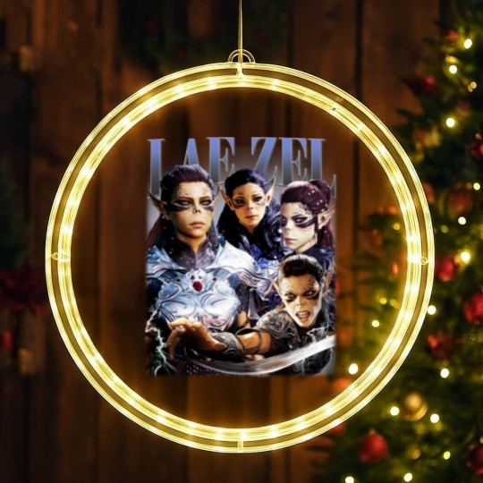 Discover Vintage 90s Style Lae'zel - Baldurs Gate 3 Gift For Fan Unisex LED Christmas Window Lights S-5XL