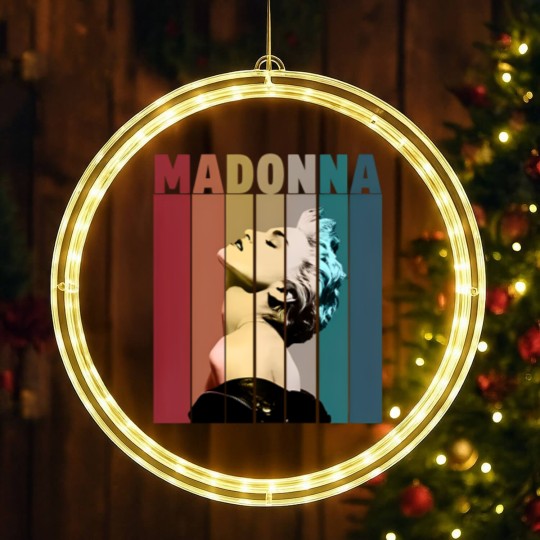Discover Madonna Retro Vintage LED Christmas Window Lights, Madonna LED Christmas Window Lights, Music LED Christmas Window Lights, Gift LED Christmas Window Lights For You And Your Friends, Vintage Madonna LED Christmas Window Lights