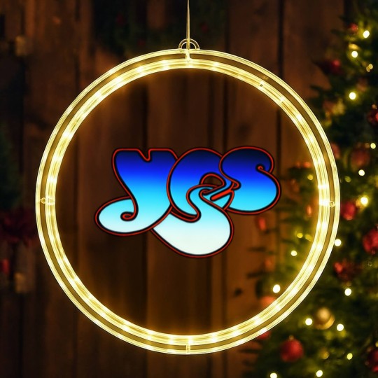 Discover Blue Yes Logo LED Christmas Window Lights
