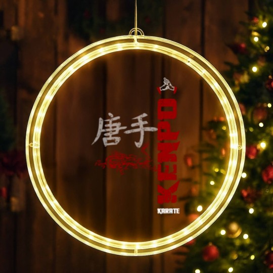 Discover vertical kenpo with chinese kanji dragon red LED Christmas Window Lights