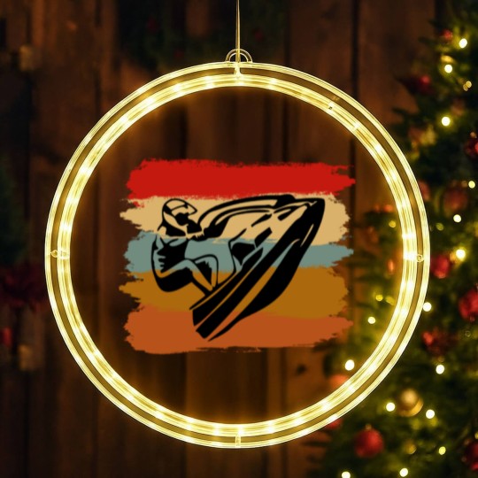 Discover Jetski Seadoo Retro Art Gift LED Christmas Window Lights
