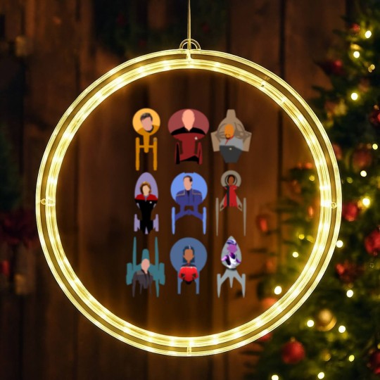 Discover Trek ships & captains 2021 LED Christmas Window Lights