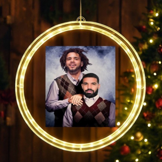 Discover Drake J Cole LED Christmas Window Lights -Vintage 90s LED Christmas Window Lights- Retro Rap Vintage 90S Y2k Bootleg LED Christmas Window Lights