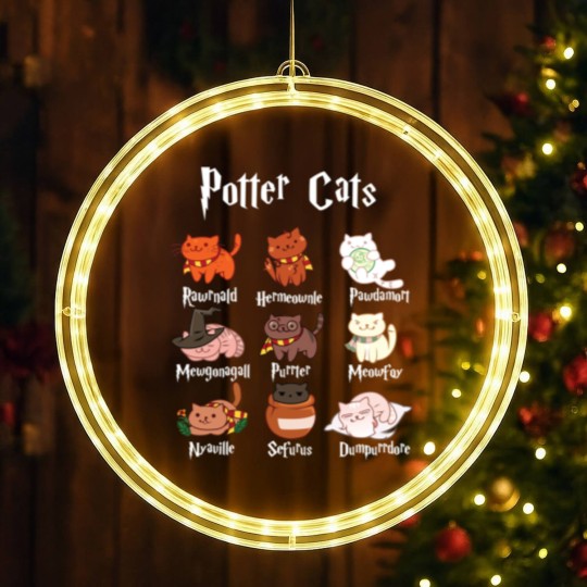 Discover Potter Cats Harry Pawter Classic LED Christmas Window Lights