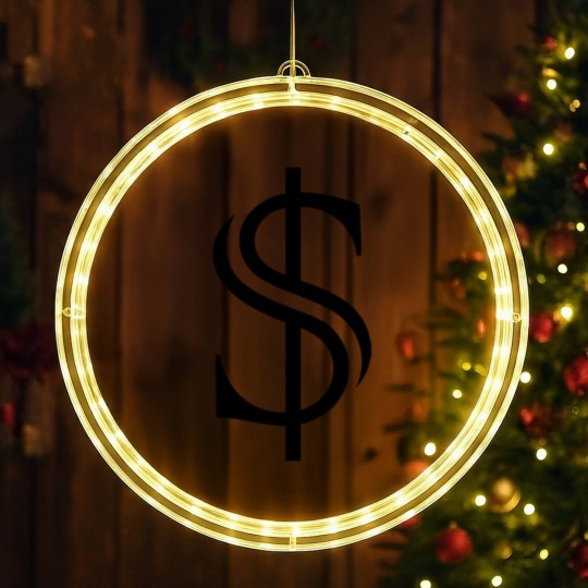Discover Dollar Sign Money Cash LED Christmas Window Lights