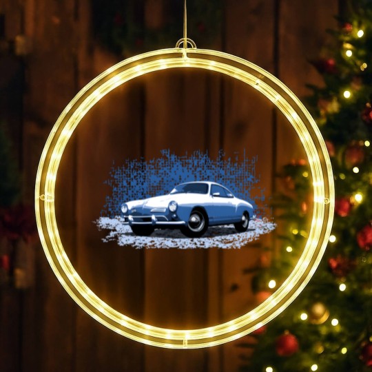Discover Blue 68 Karmann Ghia type 1 LED Christmas Window Lights
