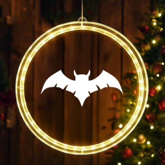 Discover Owlman Logo - White LED Christmas Window Lights
