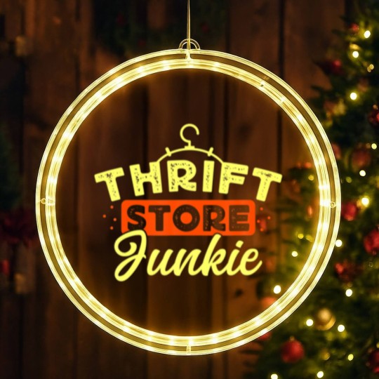 Discover Thrift Store Junkie Thrifting Picker Yard Sale Thr LED Christmas Window Lights