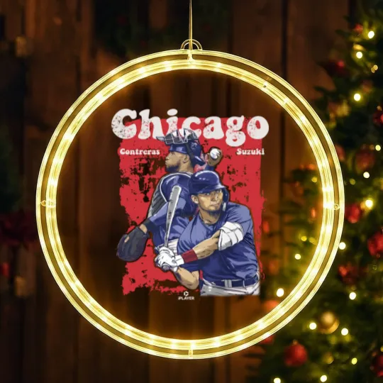 Discover Willson Contreras Men's Cotton LED Christmas Window Lights  Chicago Baseball Willson Contreras