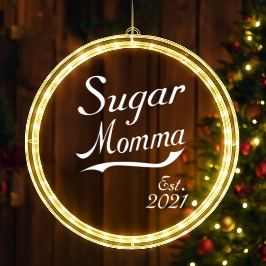 Discover Women'S Sugar Momma Established 2021 LED Christmas Window Lights