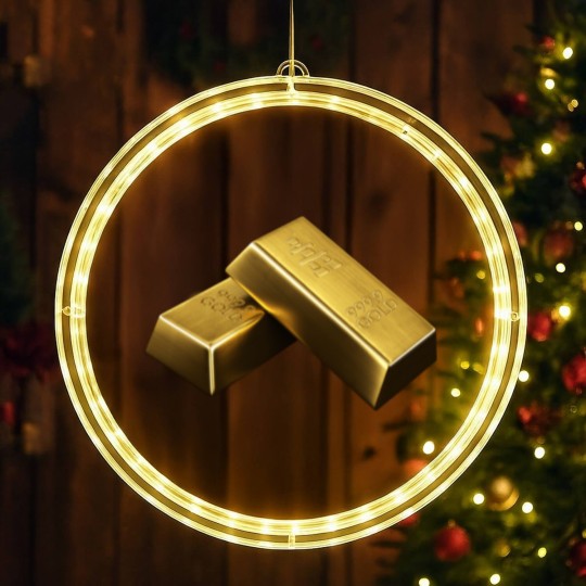Discover Shiny Gold LED Christmas Window Lights