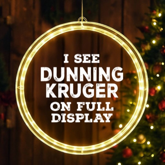Discover Dunning Kruger On Full Display LED Christmas Window Lights