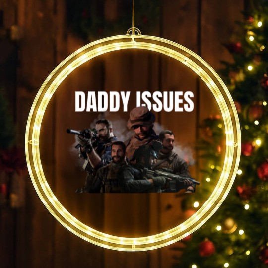 Discover Captain Price Daddy Issues Call of Duty LED Christmas Window Lights