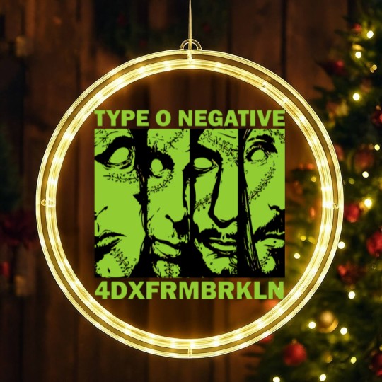 Discover Type O Negative World Coming Down Album Cover LED Christmas Window Lights, Hard Rock Music LED Christmas Window Lights