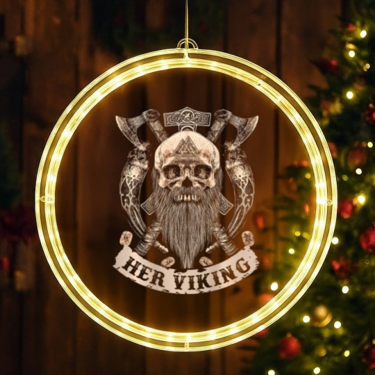 Discover her viking his shieldmaiden couple t LED Christmas Window Lights