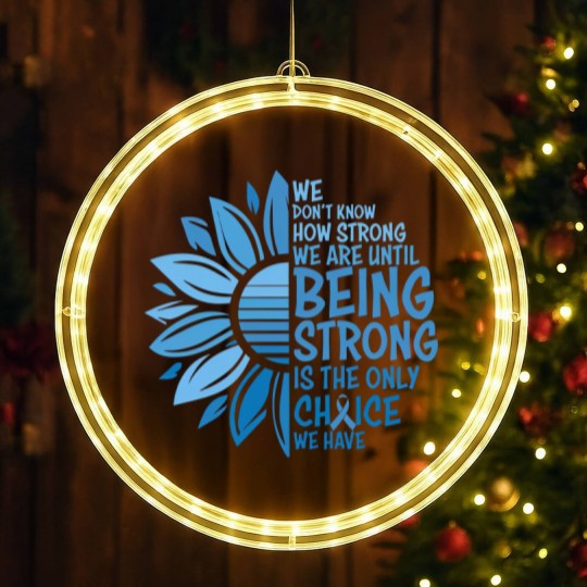 Discover Colon Cancer Awareness LED Christmas Window Lights, Cancer Ribbon Graphic Tees