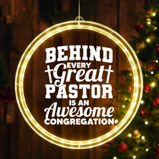 Discover Pastor Appreciation Art Men Women Preacher Clergy Ch.ristian LED Christmas Window Lights
