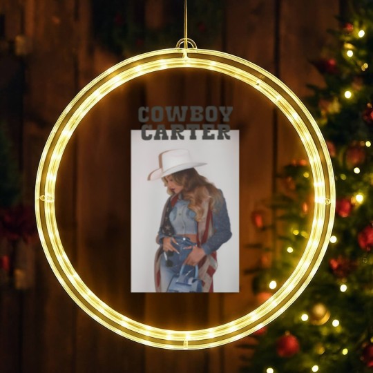 Discover Beyonce Cowboy Carter Act ii Beyince LED Christmas Window Lights Unisex Cotton Ringer LED Christmas Window Lights