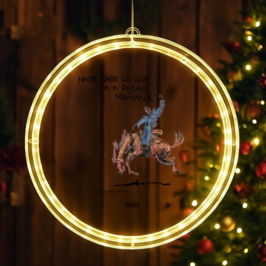 Discover Bad Bunny Nobody knows what A Album 2023 LED Christmas Window Lights Gift Fans Music will happen