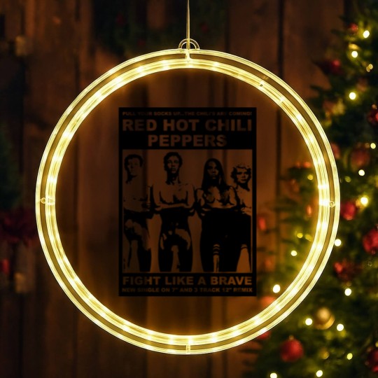 Discover Red Hot Chili 90s Vintage Style Unisex LED Christmas Window Lights, RHCP LED Christmas Window Lights