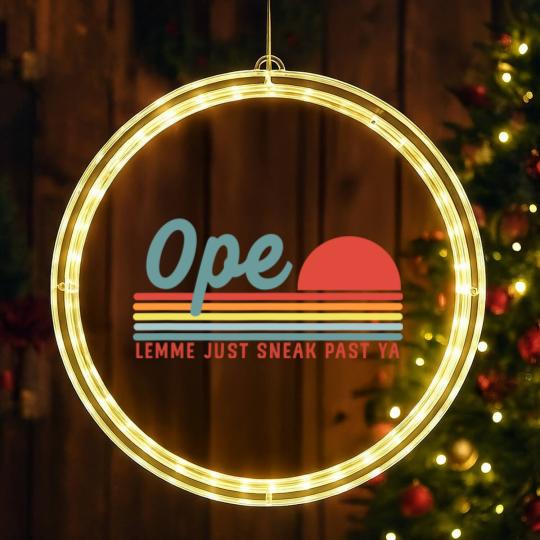 Discover Men Funny Midwest Gift, Ope Just Gonna Sneak Right LED Christmas Window Lights