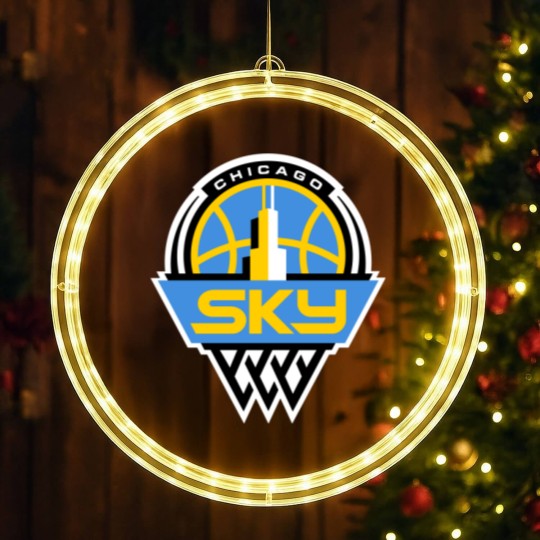 Discover My love Chicago Skies Basketball LED Christmas Window Lights
