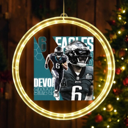 Discover DeVonta Smith Football DesignEagles LED Christmas Window Lights