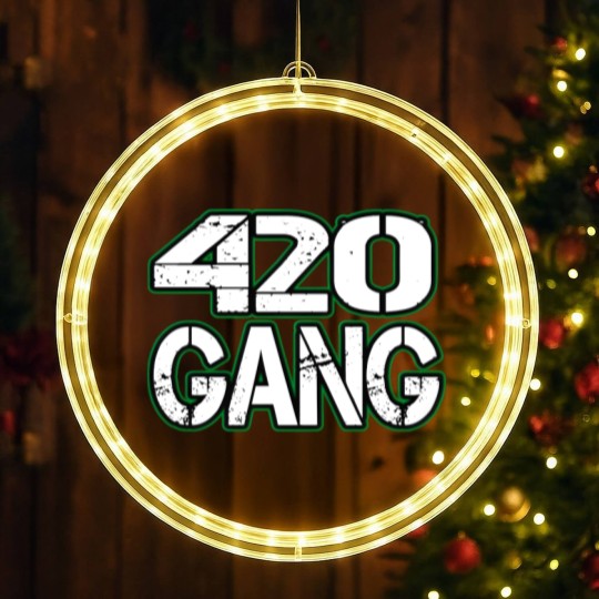 Discover 420 Gang Marijuanaa Gift 420 Gang Marijuanaa Gift LED Christmas Window Lights