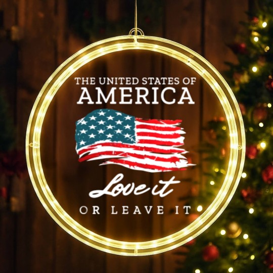 Discover The United States Of America Love It Or Leave It LED Christmas Window Lights