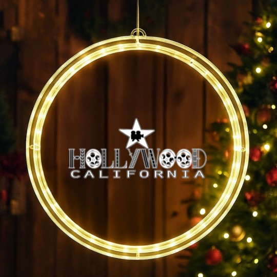 Discover Hollywood California LA Film Movie Star Souvenir LED Christmas Window Lights