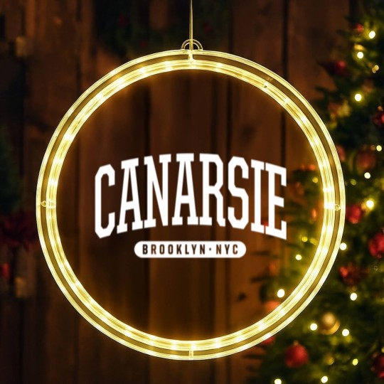 Discover NYC Borough Brooklyn New York Canarsie LED Christmas Window Lights
