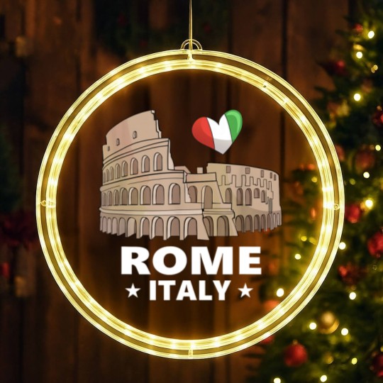Discover I Love Rome Italy Colosseum LED Christmas Window Lights