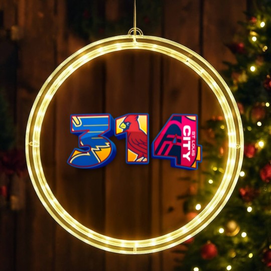 Discover Area Code St. Louis STL 314 LED Christmas Window Lights