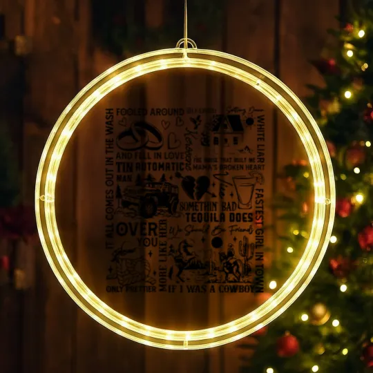 Discover Miranda LED Christmas Window Lights - Country Music LED Christmas Window Lights Women - lambert Tou