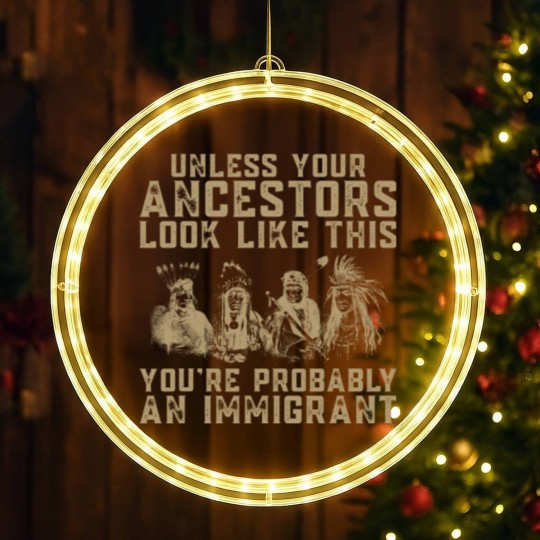 Discover American Indian You're Probably An Immigrant LED Christmas Window Lights