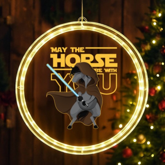 Discover May The Horse Be With You Funny Parody LED Christmas Window Lights