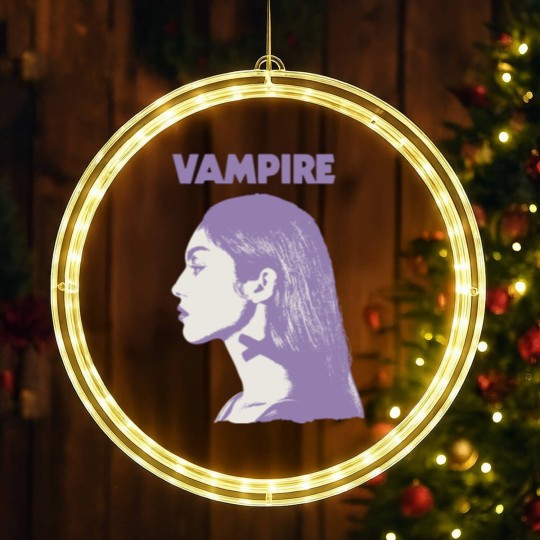 Discover Vampire Olivia Rodrigo LED Christmas Window Lights, Olivia Rodrigo Vampire Merch LED Christmas Window Lights